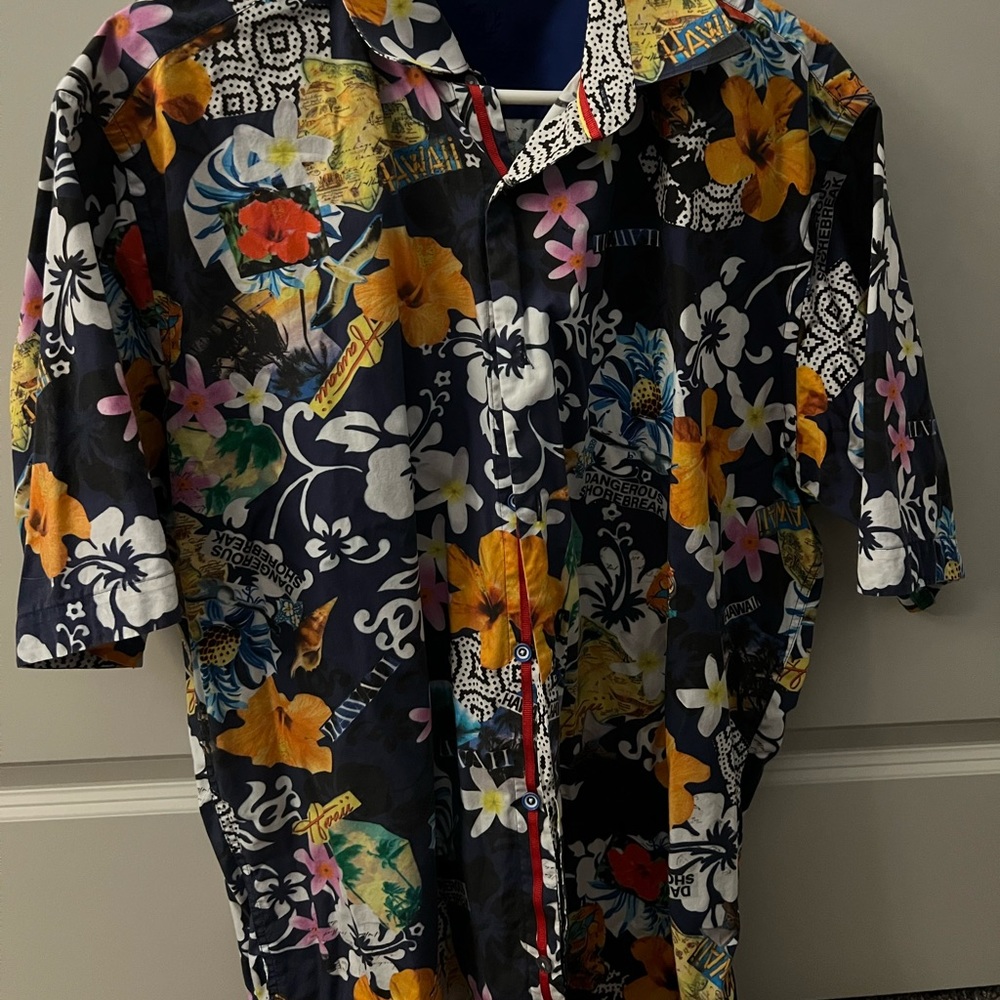 Bugatchi Cool Hawaiian Vacation Button Down Shirt XXL